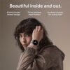 Google Pixel Watch - Android Smartwatch with Fitbit Activity and Heart Rate Tracking - Silver Stainless Steel Case with Charcoal Active Band - WiFi