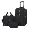 Travelers Club Bowman 3-Piece Expandable Luggage Set, Black