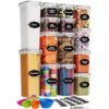 Airtight Food Storage Containers Set - 14 Piece Plastic Kitchen Pantry Organization and Storage Set for Cereal, Rice, Pasta, Flour, and Sugar