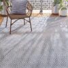 Tripoli Lydia Indoor/Outdoor Area Rug, Denim/Cream, 6'6"x9'6" Rectangle