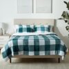 Prime Member Deal: Amazon Basics Ultra-Soft Micromink Sherpa Comforter Set, Teal Gingham