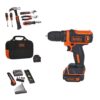 BLACK+DECKER 12V MAX Drill & Home Tool Kit