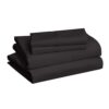 Amazon Basics Microfiber Bed Sheet Set, Queen, Black