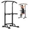 DlandHome Pull Up Bar, Power Tower Dip Bar, Pull Up Bar Free Standing with 10 Levels