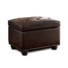Convenience Concepts Ottoman - 24"L x 18"W x 18"H - Dark Espresso
