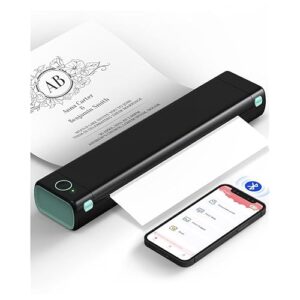 Phomemo Portable Thermal Printer, M08F Bluetooth Thermal Printer Support for 8.5"x11" US Letter, Small Inkless Printer Compatible with iOS, Android, Laptop for Car, Office, Home