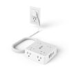 Surge Protector Power Strip with Multiple Outlets, USB Ports, and Wall Mount