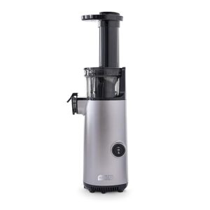 DASH Deluxe Compact Masticating Slow Juicer, Easy to Clean Cold Press Juicer with Brush, Pulp Measuring Cup, Frozen Attachment and Juice Recipe Guide - Graphite