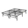 Amazon Basics Foldable Metal Platform Bed Frame, 14 Inches High, Queen, Black