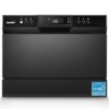 COMFEE’ Countertop Dishwasher - Energy Star Portable Dishwasher, 6 Place Settings, 8 Washing Programs - Speed, Baby-Care, ECO& Glass - Dish Washer for Dorm, RV& Apartment - Black
