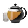 Primula Half Moon Teapot with Removable Infuser, 40-Ounce, Black