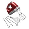 KitchenAid Hand Mixer 9-Speed with Turbo Beater II and Pro Whisk - Candy Apple Red