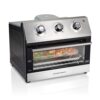 Hamilton Beach 12" Pizza Toaster Oven Air Fryer Combo - 1800 Watts, 5 Cooking Modes, Black & Stainless Steel