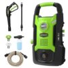 Greenworks Compact Electric Pressure Washer (CSA Certified, Lightweight, 20 FT Tangle-Free Hose, 35 FT Power Cord) Great For Cars, Fences, Patios, Driveways, Decks and Patios