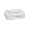 Amazon Basics Microfiber 3 Piece Bed Sheet Set, Twin, Gray Crosshatch