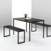 ZINUS Louis Modern Studio Collection Soho Dining Table Set (3 piece set) - Espresso