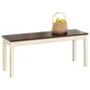Ashley Whitesburg Cottage Rectangular Dining Bench, Brown & Antique White