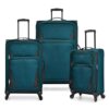 U.S. Traveler Aviron Bay Teal Luggage Set, 3-Piece
