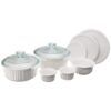 CorningWare French White 10-Piece Ceramic Bakeware Set