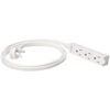 Amazon Basics Indoor Extension Cord Power Strip - 6ft, 3-Prong, Flat Plug, Grounded - 13A, 1625W, 125VAC - 2-Pack, White