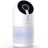 MOOKA Large Room Air Purifier with H13 HEPA Filter - Removes Pollen, Dust, Smoke, and Pet Dander - for Bedroom, Office, Living Room - Includes USB Cable, Night Light - M02