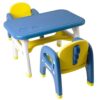 TinyGeeks Kids Table and Chairs Set - 2023 Activity Table for Kids - Drawing and Painting Toddler Table and Chair Set - Blue & Yellow