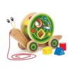 Hape Walk-A-Long Snail Wooden Pull Toy