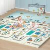 Baby Play Mat - Foldable, Extra Large Foam Floor Play Mat - Portable, Waterproof, Anti-Slip Puzzle Mat - Indoor/Outdoor Activity Playmat for Babies, Infants, Toddlers, Kids
