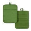 KitchenAid Ribbed Silicone Pot Holder Set, Matcha Green, 2-Pack