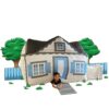 Prime Member Deal: AirFort - Inflatable Fort for Kids - 30 Second Build - Play Tent for 3-12 Years - Imagination Playhouse (Cottage)
