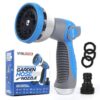 Garden Hose Nozzle with 10 Spray Patterns, High Pressure Hand Sprayer