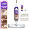 Swiffer PowerMop Wood Mop Kit with Lemon Scent, Includes PowerMop and 2 Pad Refills