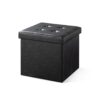 Folding Box Chest with Memory Foam Seat, Black