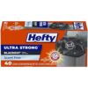 Hefty Tall Kitchen Trash Bags, Blackout, Unscented, 13 Gallon, 40 Count