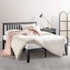 Mellow Marley Solid Wood Platform Bed, Ebony Black, Queen