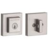 Baldwin Spyglass Single Cylinder Deadbolt with SmartKey and Microban, Satin Nickel
