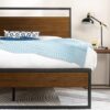 Zinus Suzanne Bamboo and Metal Platform Bed Frame, Full Size, Chestnut Brown