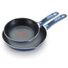 T-fal Excite ProGlide Nonstick Fry Pan Cookware Set, 2-Piece Blue