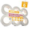 Clear Packing Tape - 6 Refill Rolls - 2 Inch Wide - Strong 2.7mil - Heavy Duty Sealing Tape - Industrial Depot Tapes