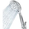 JDO Shower Head with Handheld, 6 Spray Settings, High Pressure, 4.3" Rain Showerhead Set with 59" Stainless Steel Hose and Adjustable Bracket (Chrome)