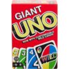 Mattel Games ​Giant UNO Card Game for Kids, Adults & Family Night, Oversized Cards & Customizable Wild Cards for 2 to 10 Players
