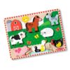 Melissa & Doug Farm Wooden Chunky Puzzle - 8 Piece Farm Animal Toy for Kids, Toddler Wooden Puzzle - FSC-Certified
