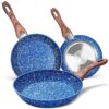 MICHELANGELO Nonstick Frying Pan Set - 8", 10", and 12"