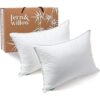 Fern and Willow Queen Size Cooling Gel Pillows - Set of 2 for Side, Back & Stomach Sleepers
