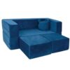 Milliard Kids Couch - Modular Sofa for Toddler and Baby Playroom/Bedroom Furniture (Navy Blue) + Bonus Pillow