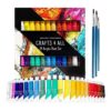 Acrylic Paint Set - 24 Pack with Brushes - Non-Toxic Craft Paint for Easter Eggs and Rocks