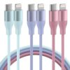 Apple USB C to Lightning Cable 3 Pack - 6 FT MFi Certified iPhone Charger