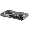 Electric Countertop Double Burner with Cast Iron Hot Plates