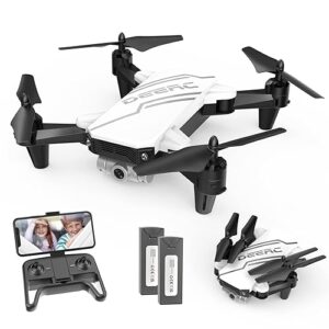 Mini Drone with Camera and Voice Control for Kids, White