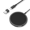 Magnetic Wireless Charger for iPhone and AirPods, 15W Mag-Safe Compatible, Charging Pad with USB-C Cable, Black